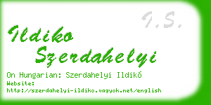 ildiko szerdahelyi business card